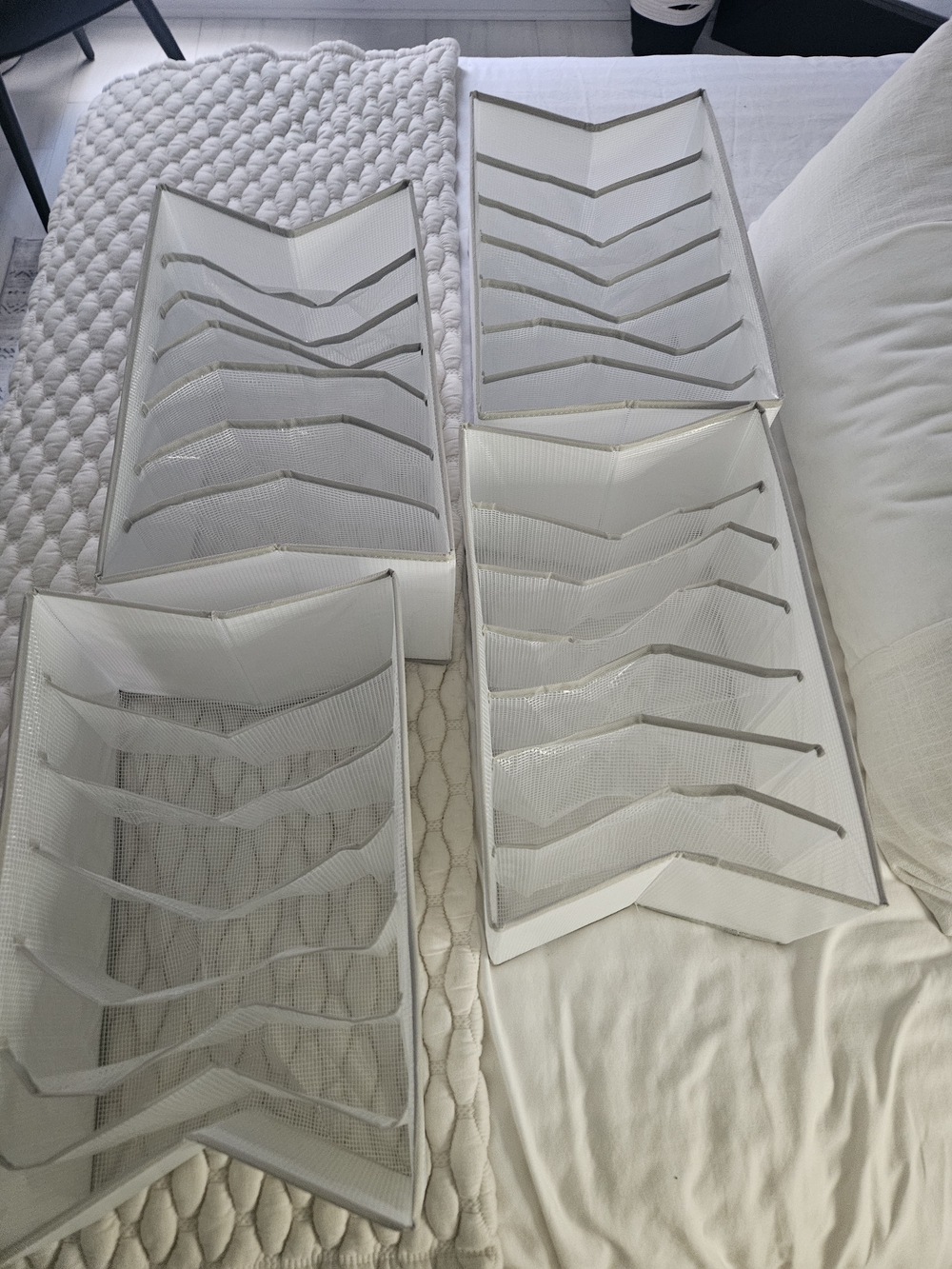 White Mesh Drawer and Closet Organizer Set - Neutral Home Accents